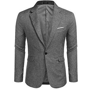 NWOT COOFANDY Casual Suit Jackets Gray L